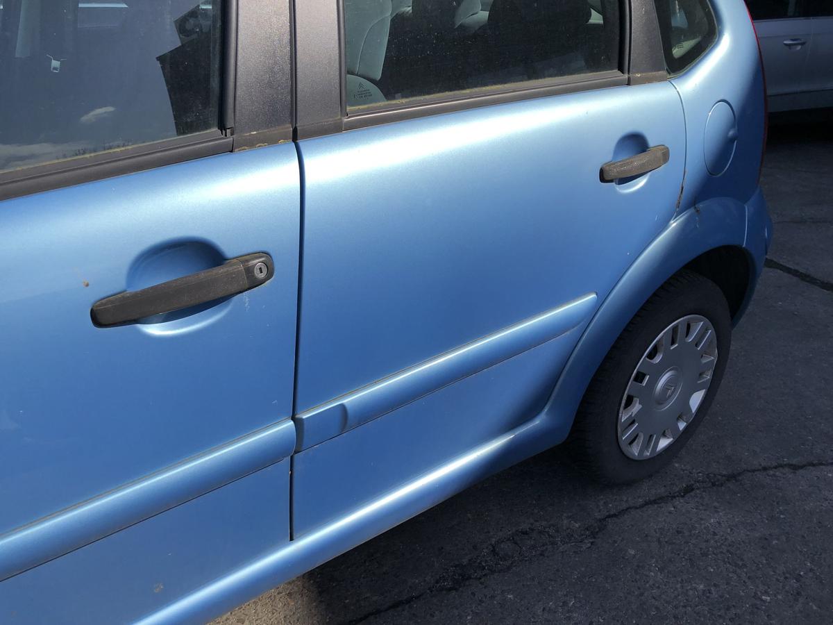 Citroen C3 Typ F T&uuml;r hinten links Fondt&uuml;r Rohbau KMY Lucia Blau Metallic