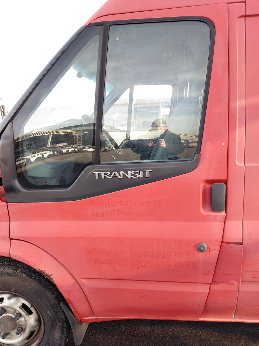 Ford Transit 6 TT9 T&uuml;r vorn links Fahrert&uuml;r coloradorot Bj.2007