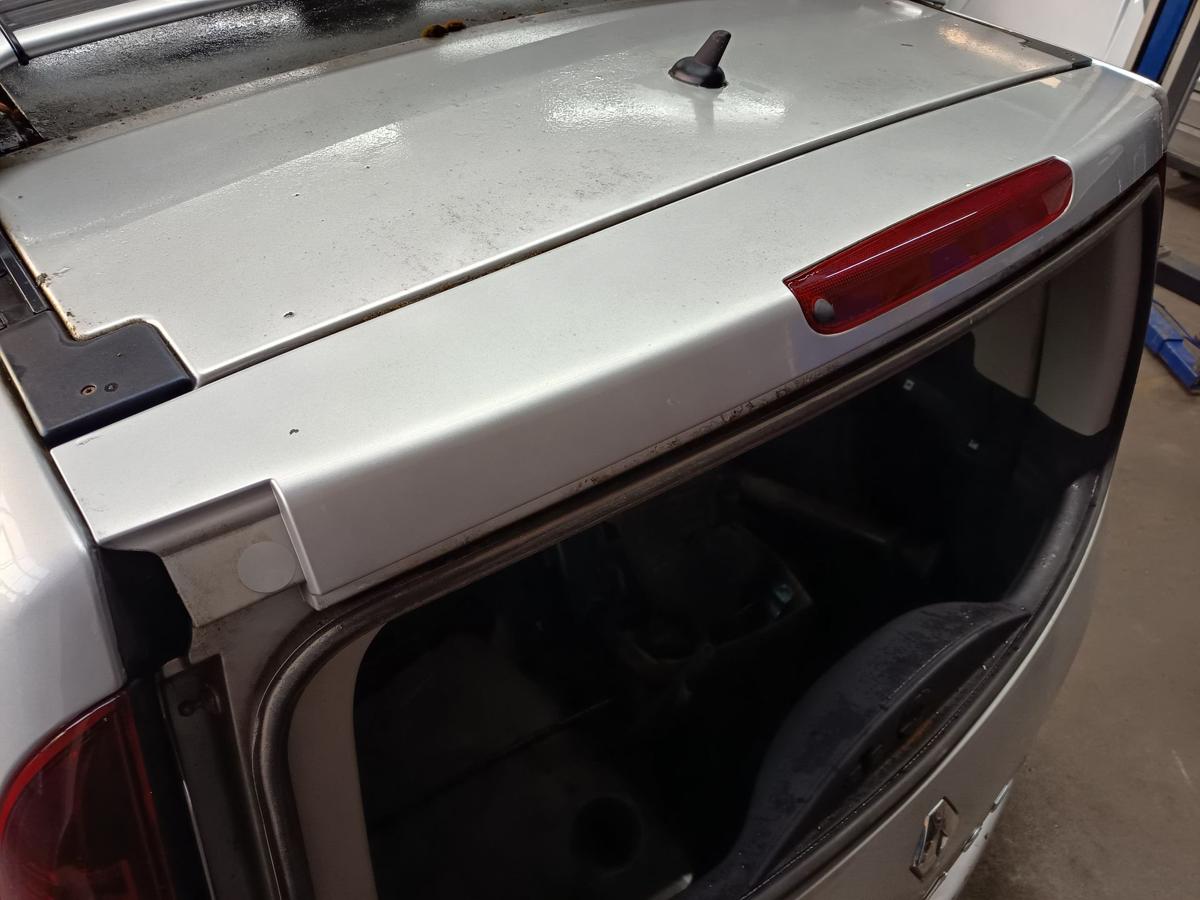 Renault Espace IV 4 orig Heckklappe f&uuml;r klappbare Scheibe TED69 Silber Bj 2010