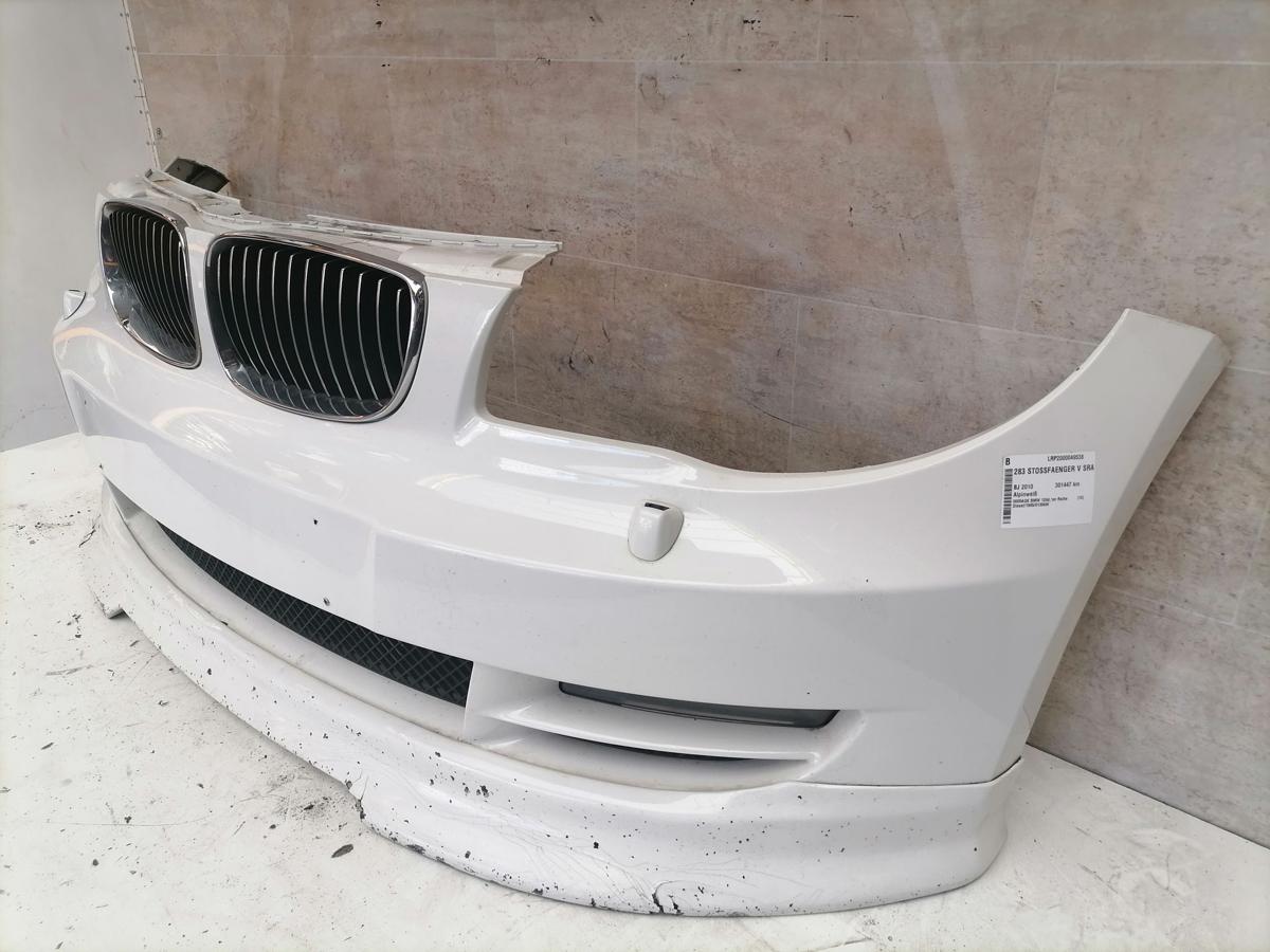 BMW 1er E82 Bj.2010 original Stoßstange Stossfänger vorn Alpinweiß