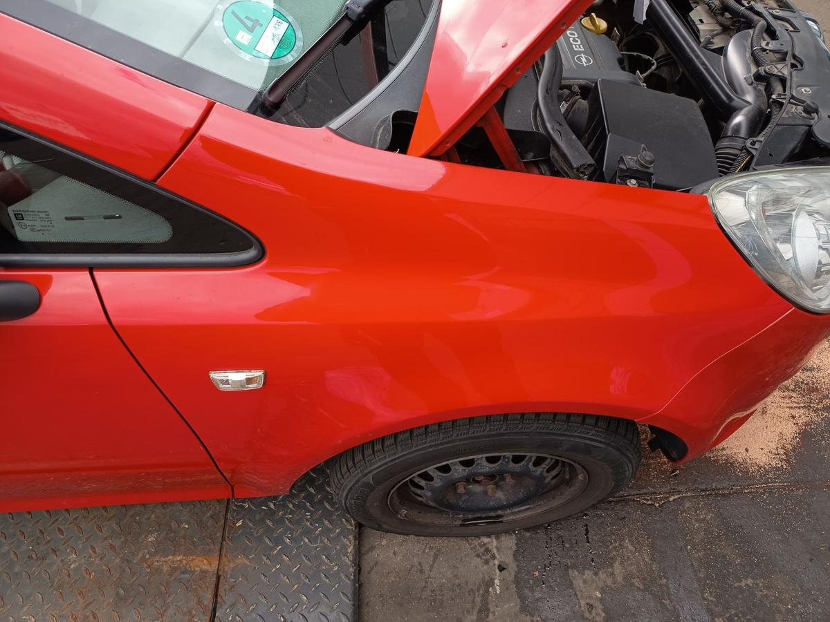 Opel Corsa D original Kotfl&uuml;gel rechts Z547 Magmarot vor Facelift Bj 2009