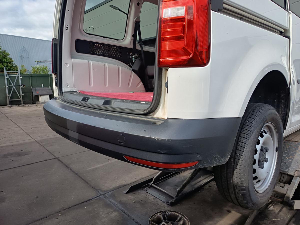 VW Caddy IV SA original Sto&szlig;stange F&auml;nger hinten Heck Satinschwarz Bj 2016