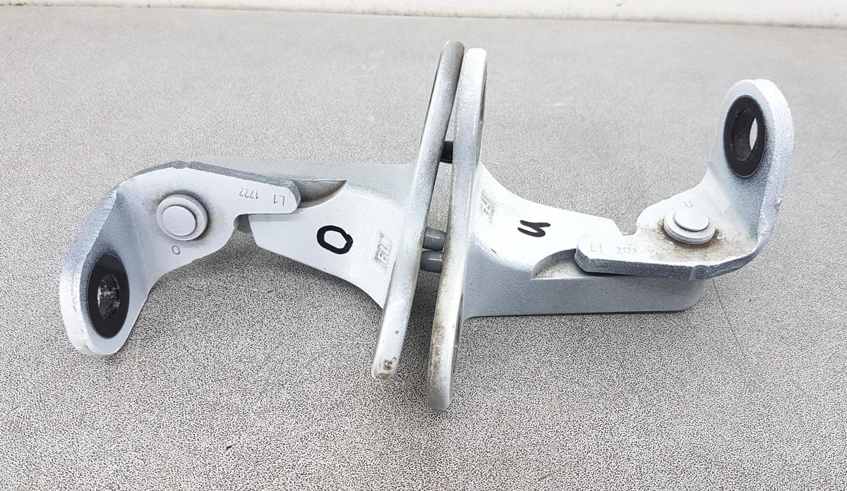 Tesla Model Y Satz T&uuml;rscharniere vorn links Bj2022 in PPSW White Water Pearl