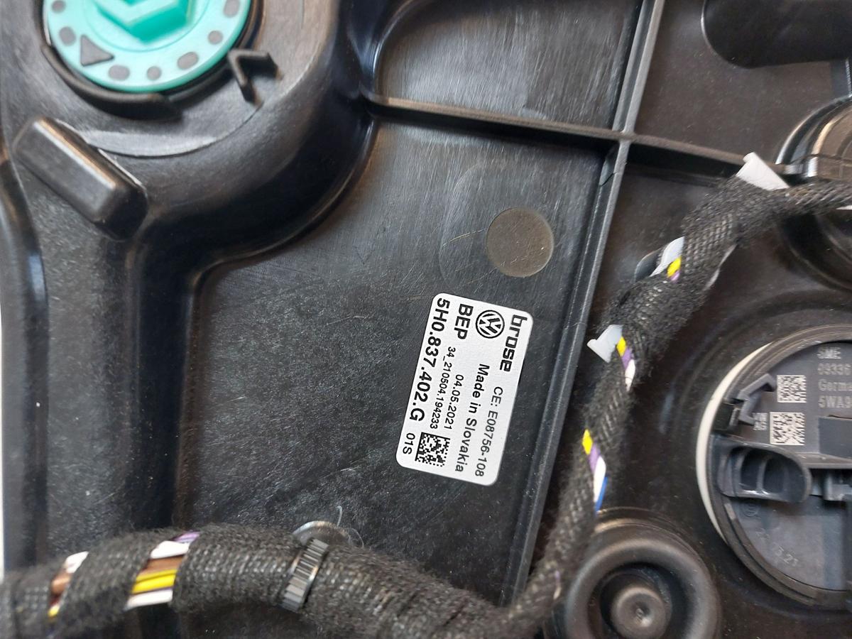 VW Golf 8 VIII CD Variant Fensterheber vorn rechts auf Grundplatte
