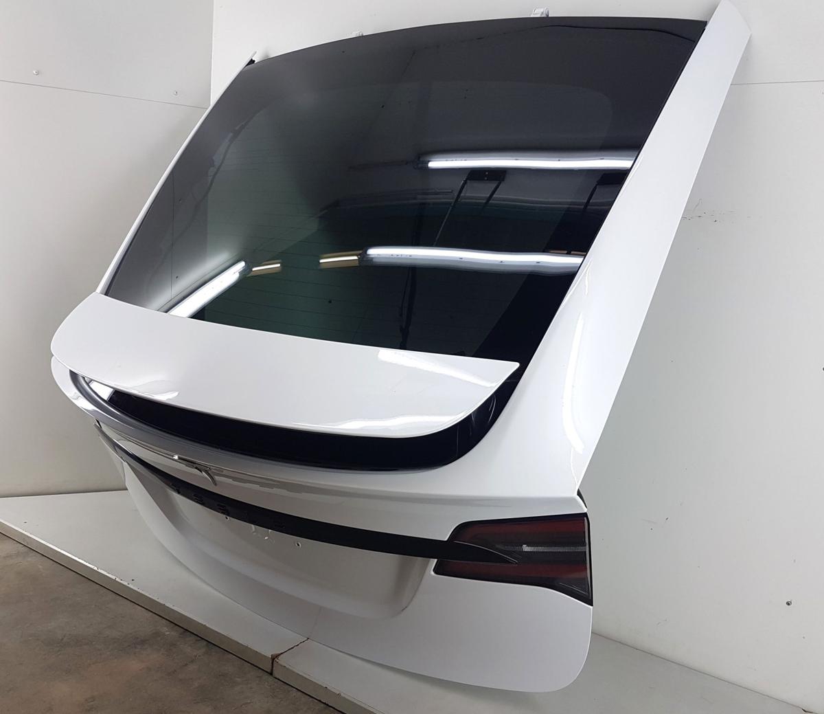 Tesla Model X Heckklappe Heckdeckel in PPSW White Water Pearl Bj22 Modell ab 21