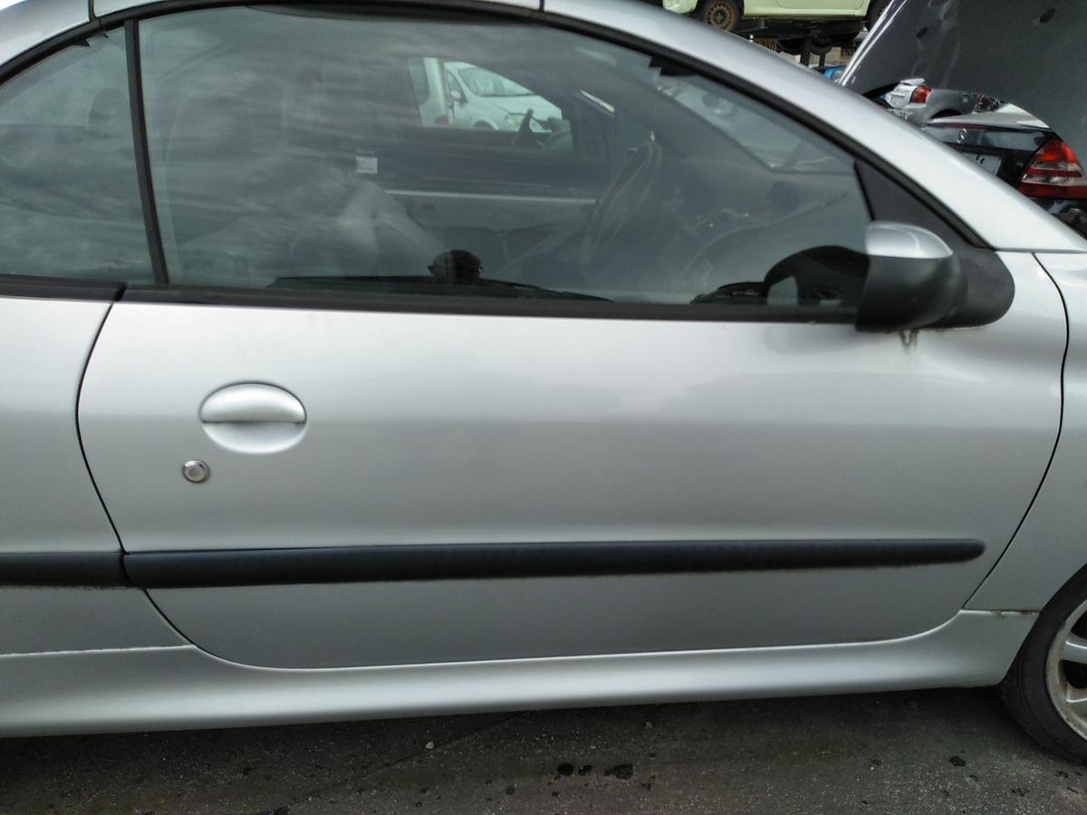 Peugeot 206CC Cabrio T&uuml;r rechts Beifahrert&uuml;r aluminiumgraumetallic Bj.2003