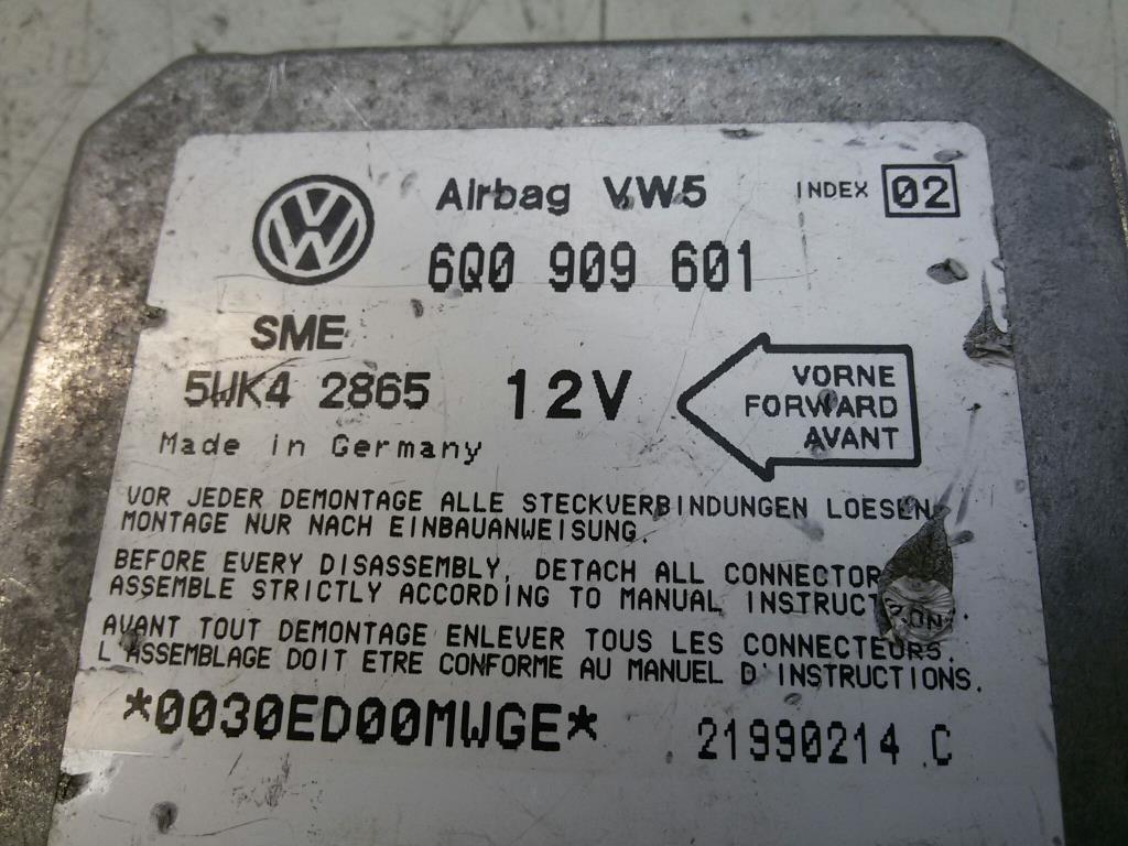 VW Lupo original Steuergerät Airbag 6Q0909601 BJ1999