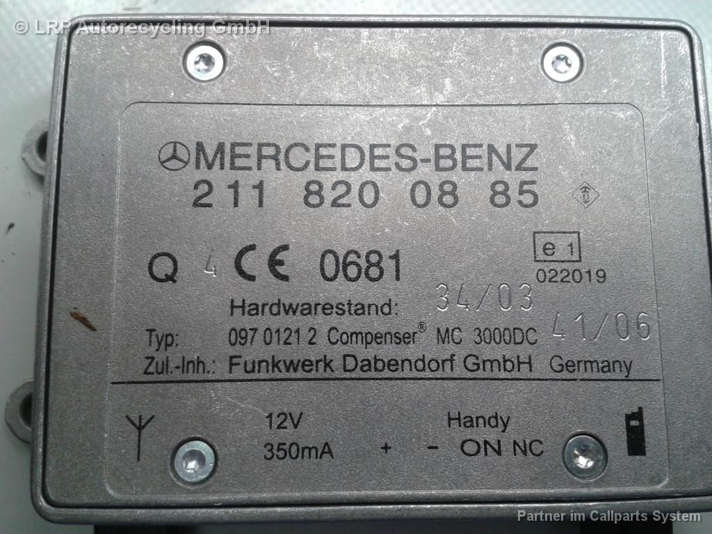 Mercedes S211 Mopf BJ2006 Antennenweiche/Antennenverstärker Compenser 2118200885