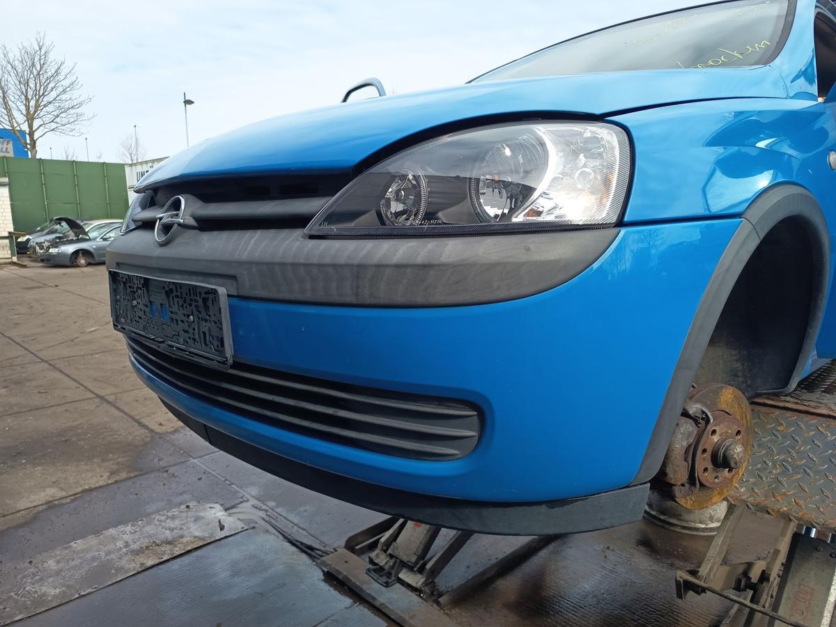 Opel Corsa C original Sto&szlig;stange F&auml;nger vorn Front Z20A Arubablau Bj 2001