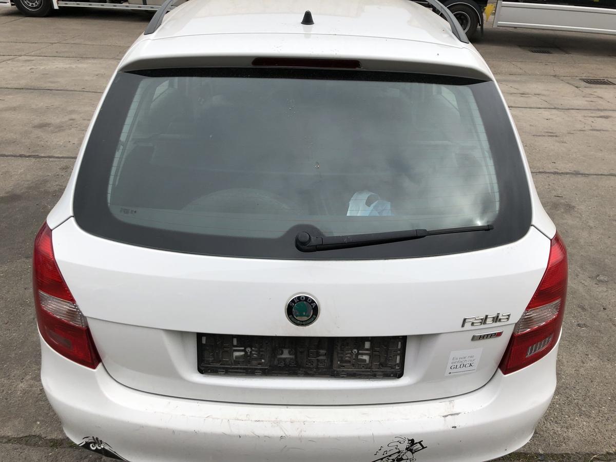 Skoda Fabia 2 5J Heckklappe Kofferklappe mit Scheibe Kombi LF9E Candyweiss