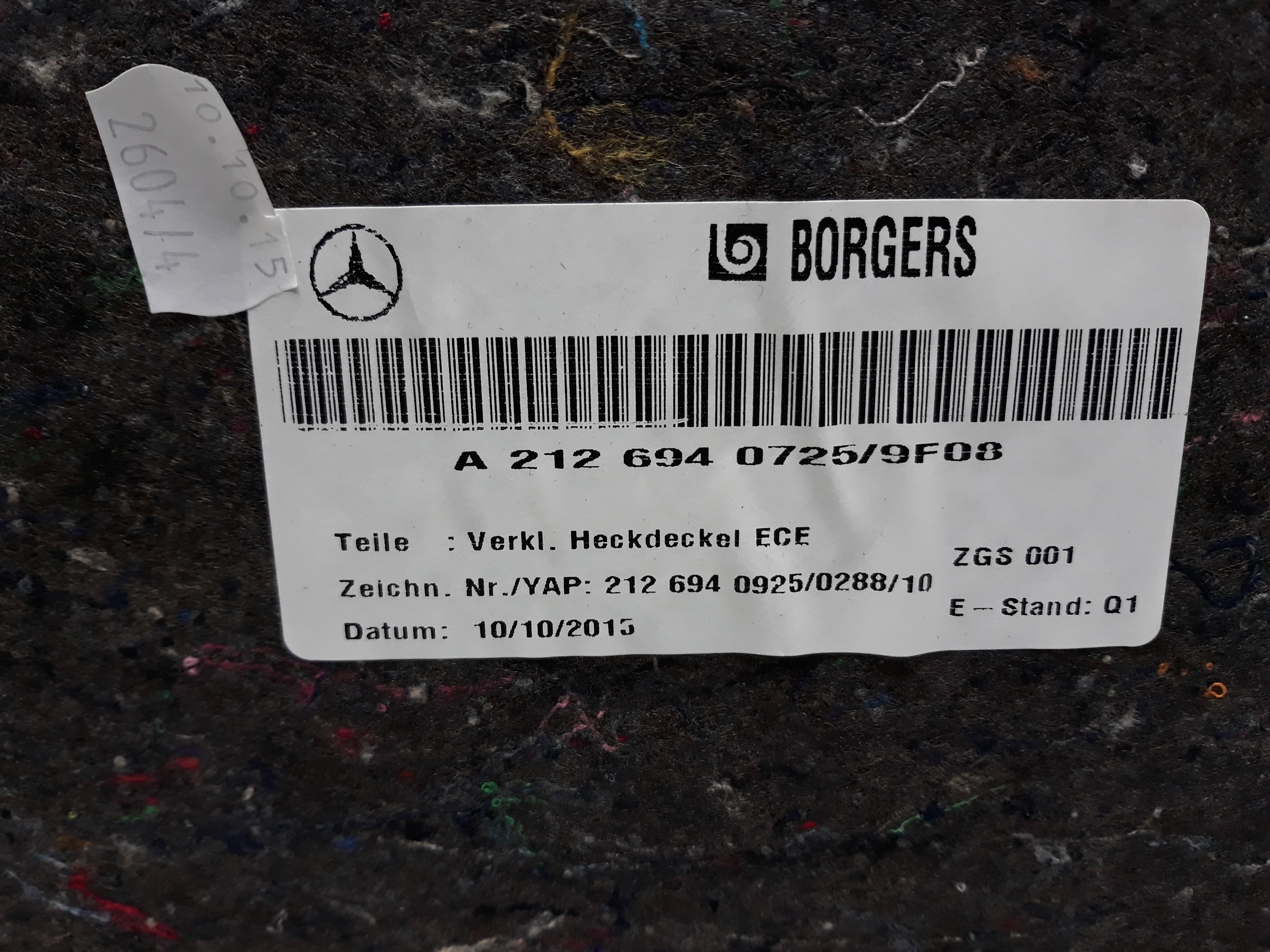 Mercedes E-Klasse W212 MOPF Bj.2016 original Innenverkleidung Heckklappe A2126940725