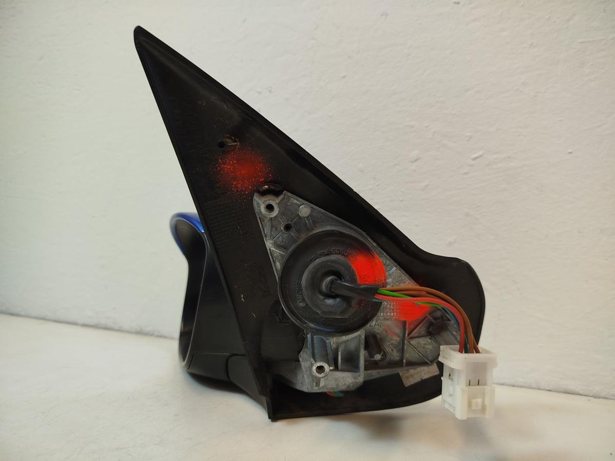 Peugeot 206CC Typ 2D Au&szlig;enspiegel links elektrisch R&uuml;ckspiegel KMF Poseidon Blau