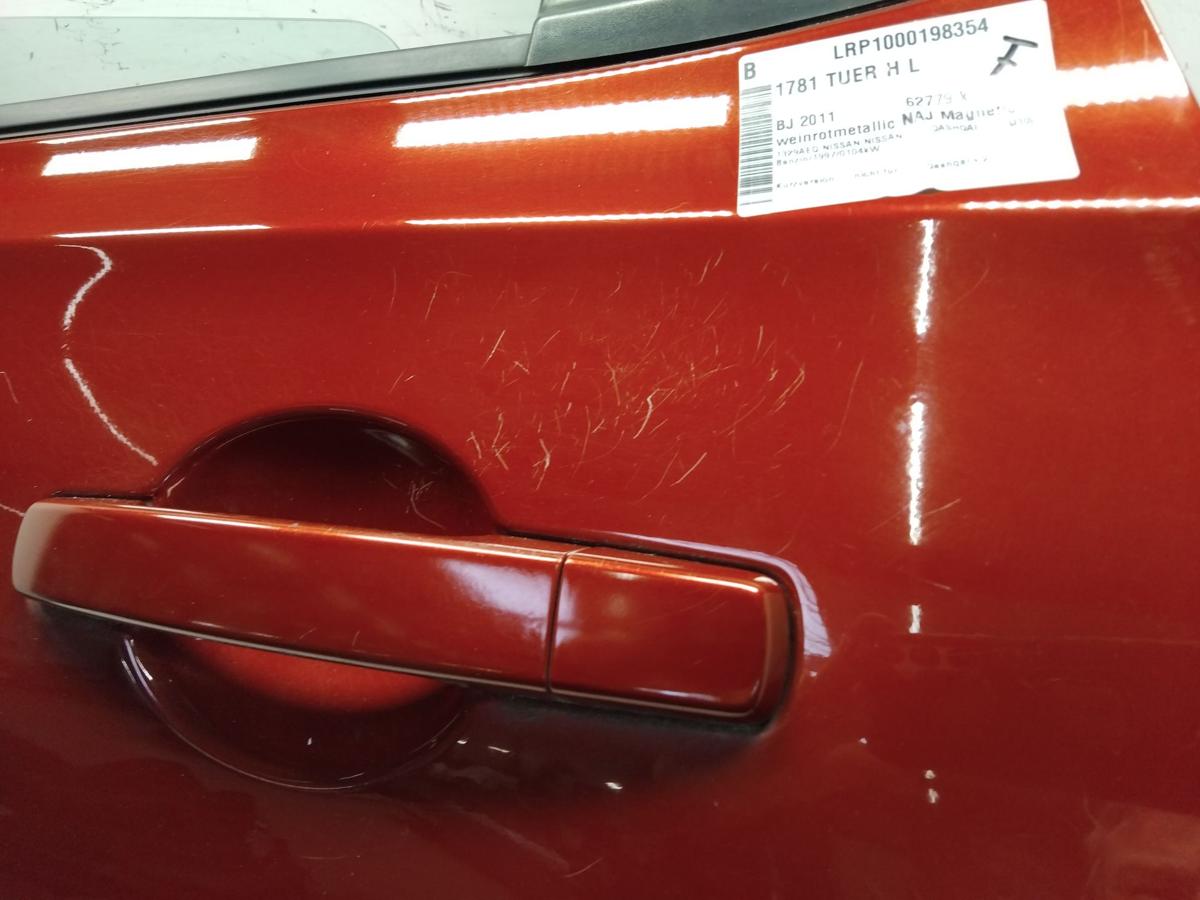 Nissan Qashqai J10 T&uuml;r hinten links weinrotmetallic NAJ Bj.2011