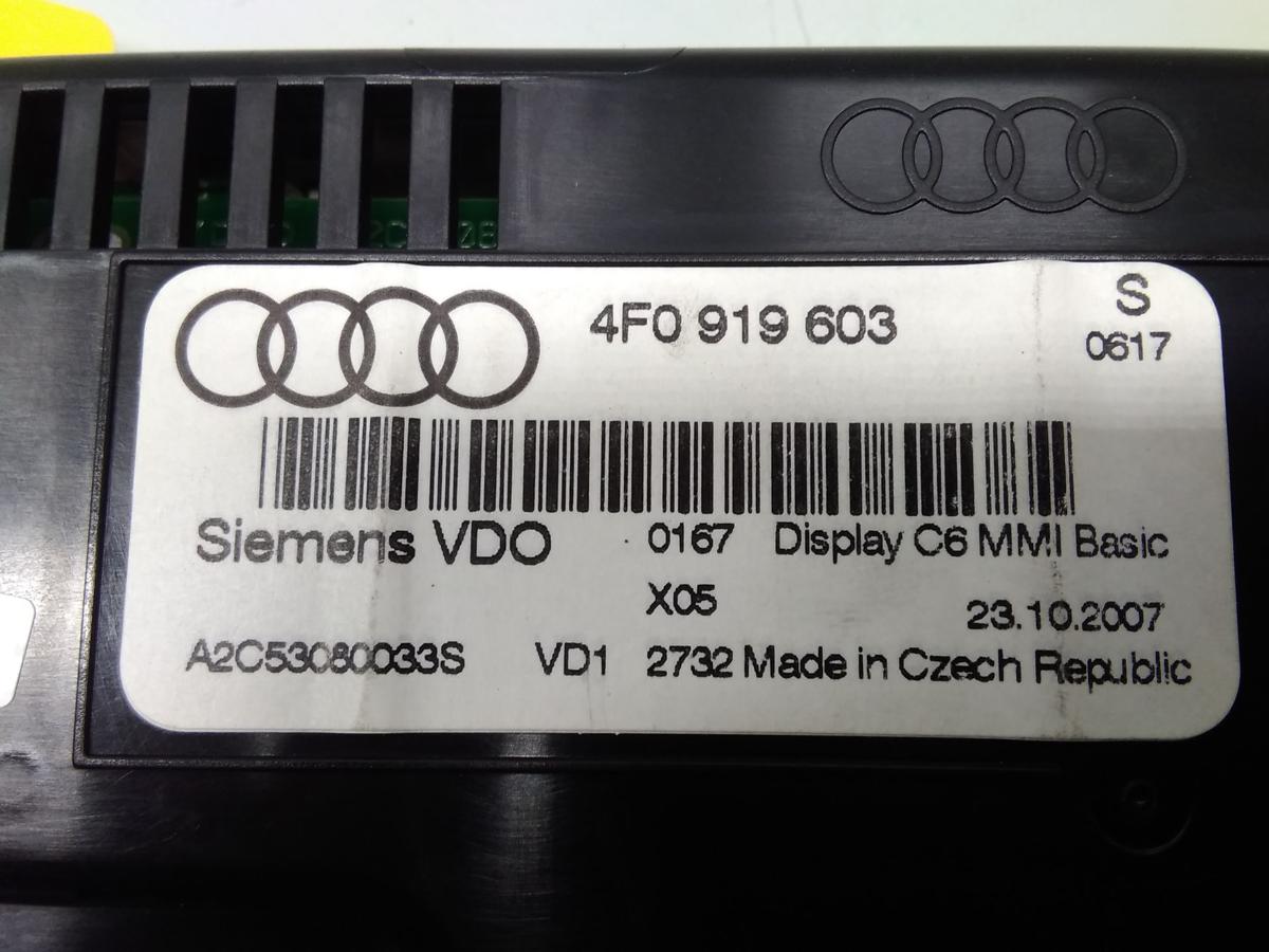 Audi A6 4F Display MMI Armaturenbrett 4F0919603 VDO 4F0919603
