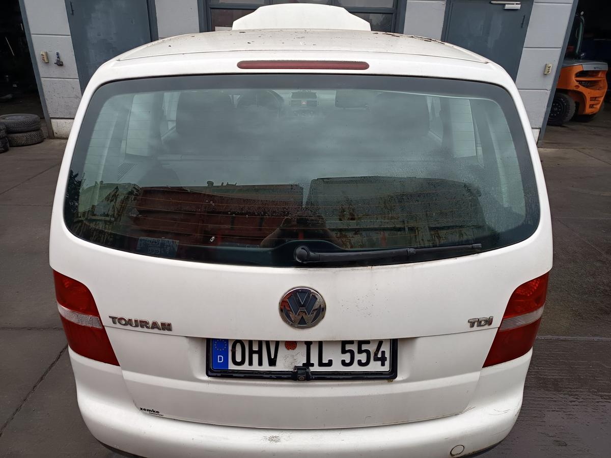 VW Touran 1T original Heckklappe mit Scheibe Rost LB9A Candywei&szlig; Bj 2004