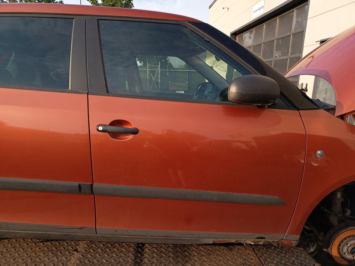 Skoda Fabia II 5J original T&uuml;r Roht&uuml;r vorne rechts LF3H Orange Baujahr 2007