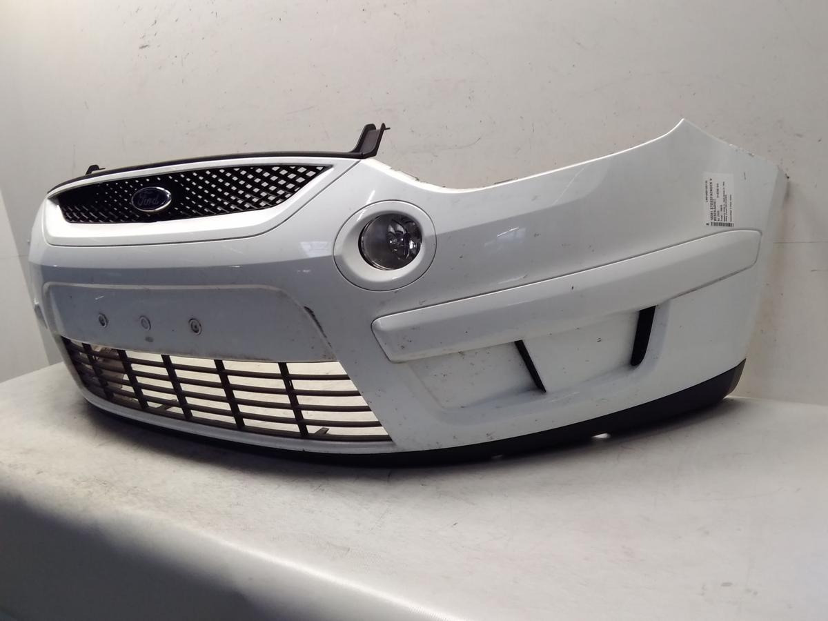Ford S-Max 1 WA6 orig.Stoßfänger Stoßstange vorn frostweiß beschädigt BJ2008