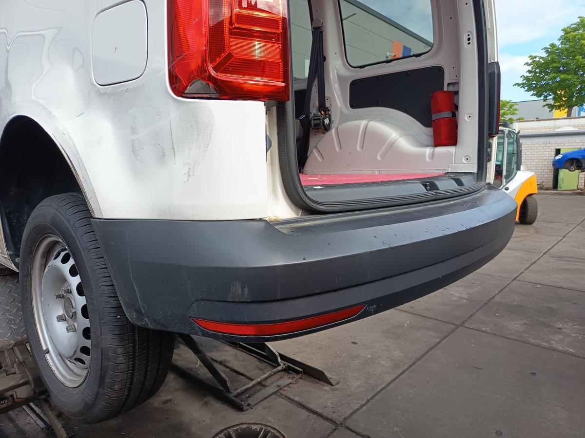 VW Caddy IV SA original Sto&szlig;stange F&auml;nger hinten Heck Satinschwarz Bj 2016