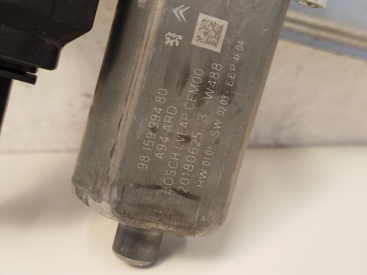 Peugeot 2008 I CU ab16 Fensterheber hinten rechts elektrisch Motor und Mechanik