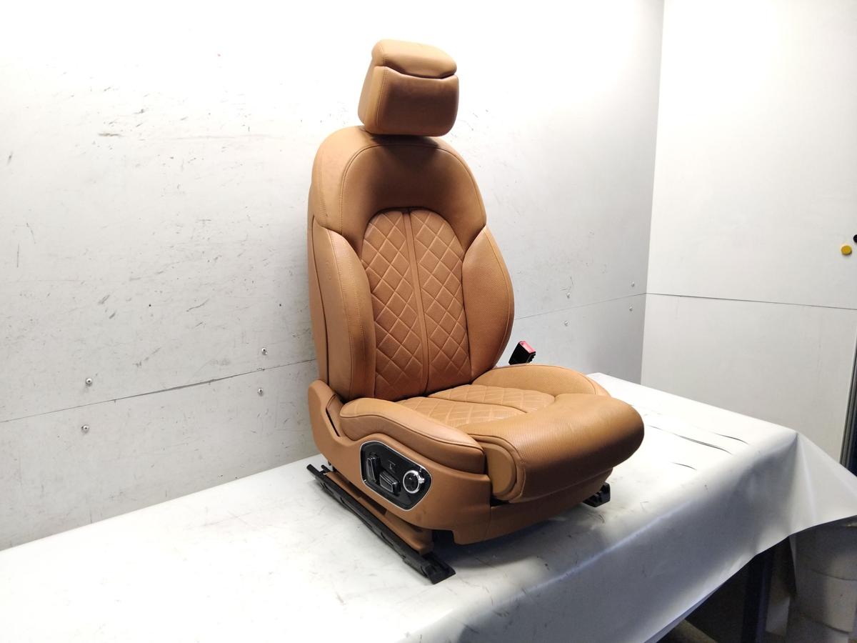 Audi A8 D4 4H orig Sitz Massagesitz vorn rechts beheizt bel&uuml;ftet Memory BJ2015 Leder muskatbraun