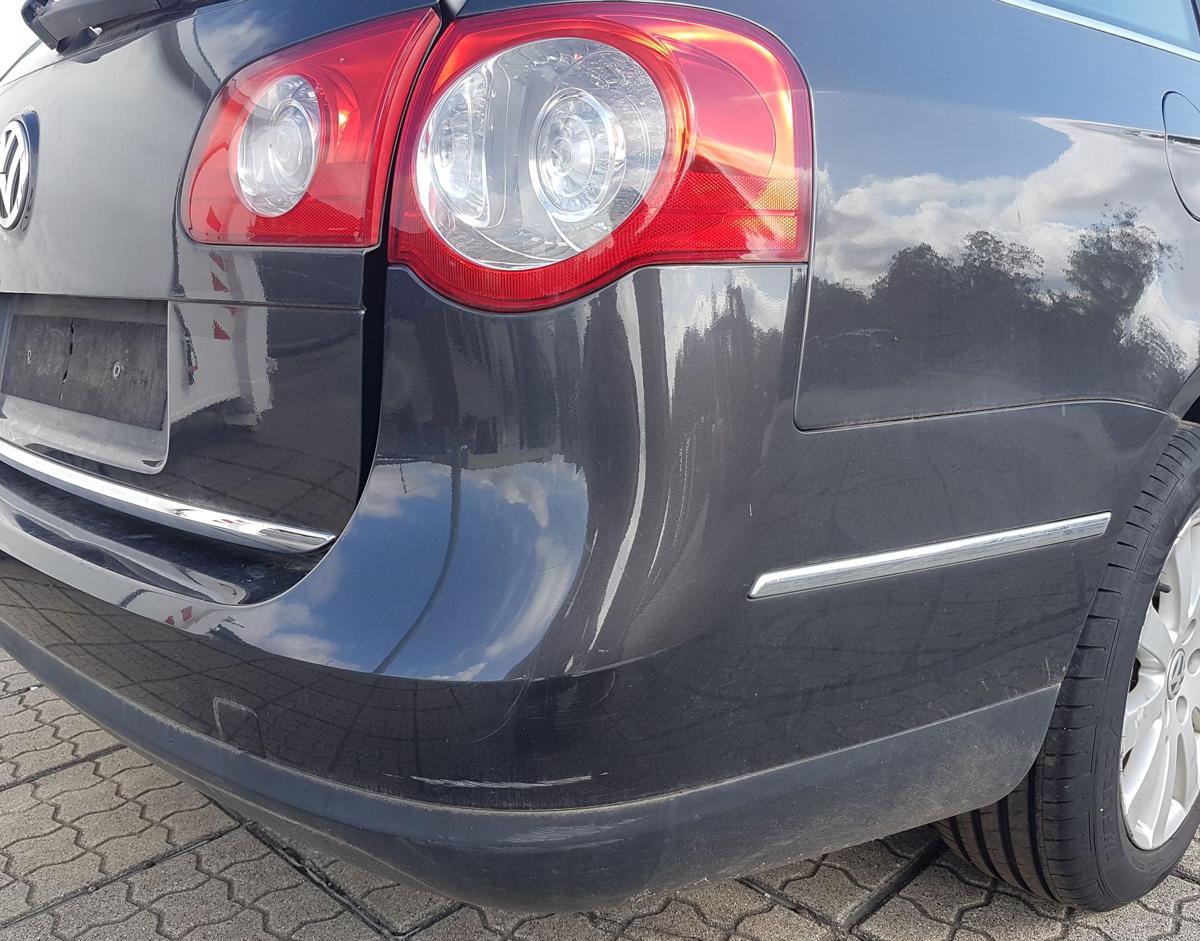 VW Passat 3C Variant Sto&szlig;stange Sto&szlig;f&auml;nger hinten in LC8Z Mocca Brown Bj08 Kombi