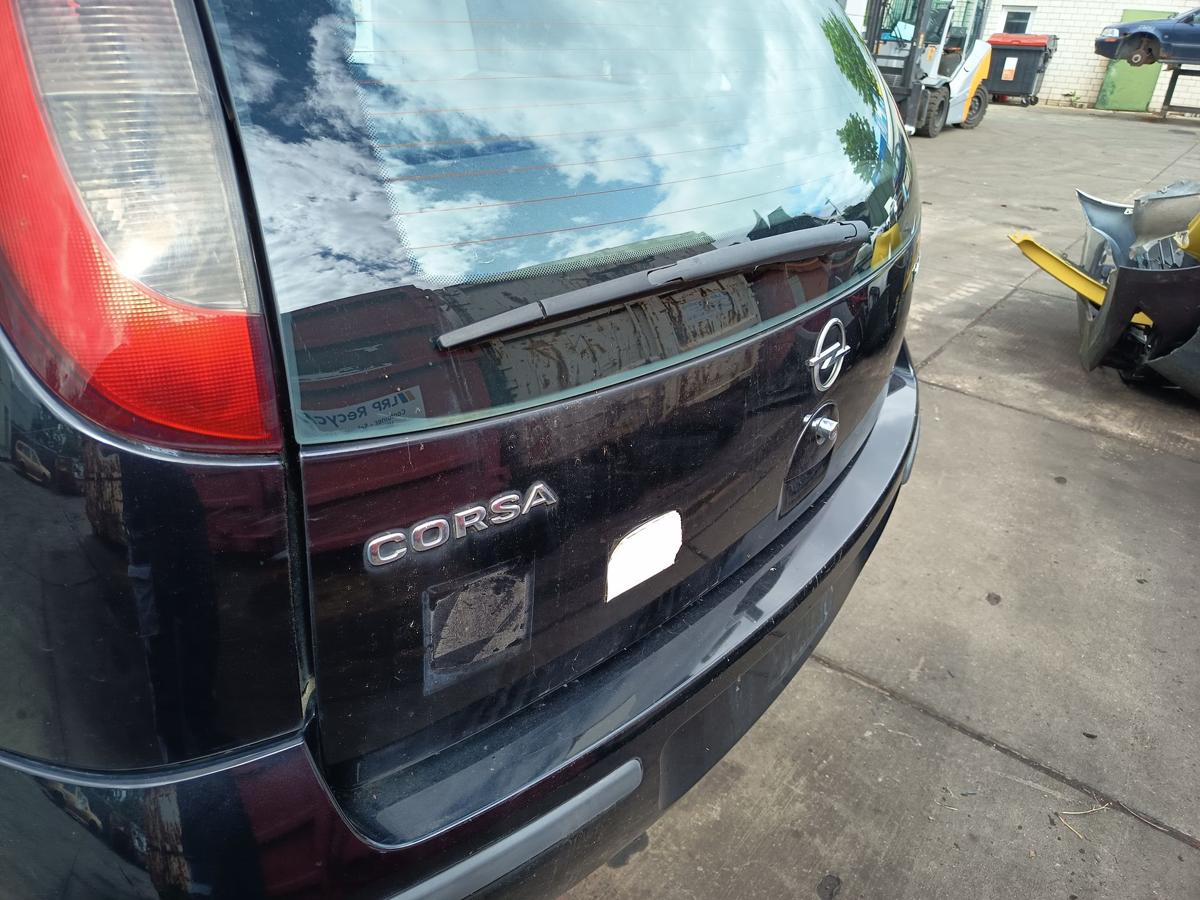 Opel Corsa C original Heckklappe mit Scheibe Z20R Saphirschwarz Bj 2003