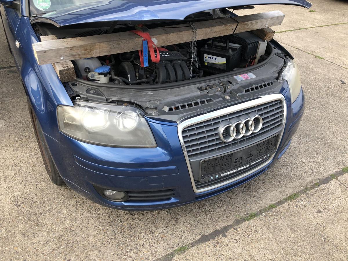 Audi A3 8P ab05 Sto&szlig;f&auml;nger vorn Frontsch&uuml;rze mit Nebel Singleframe LZ5C blau