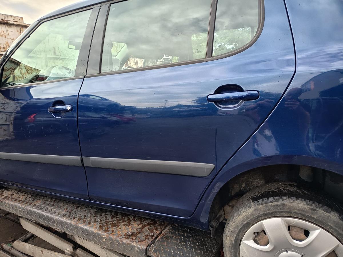 Skoda Fabia 5J orig Tür hinten links Limousine LF5Q Blau Bj 2009
