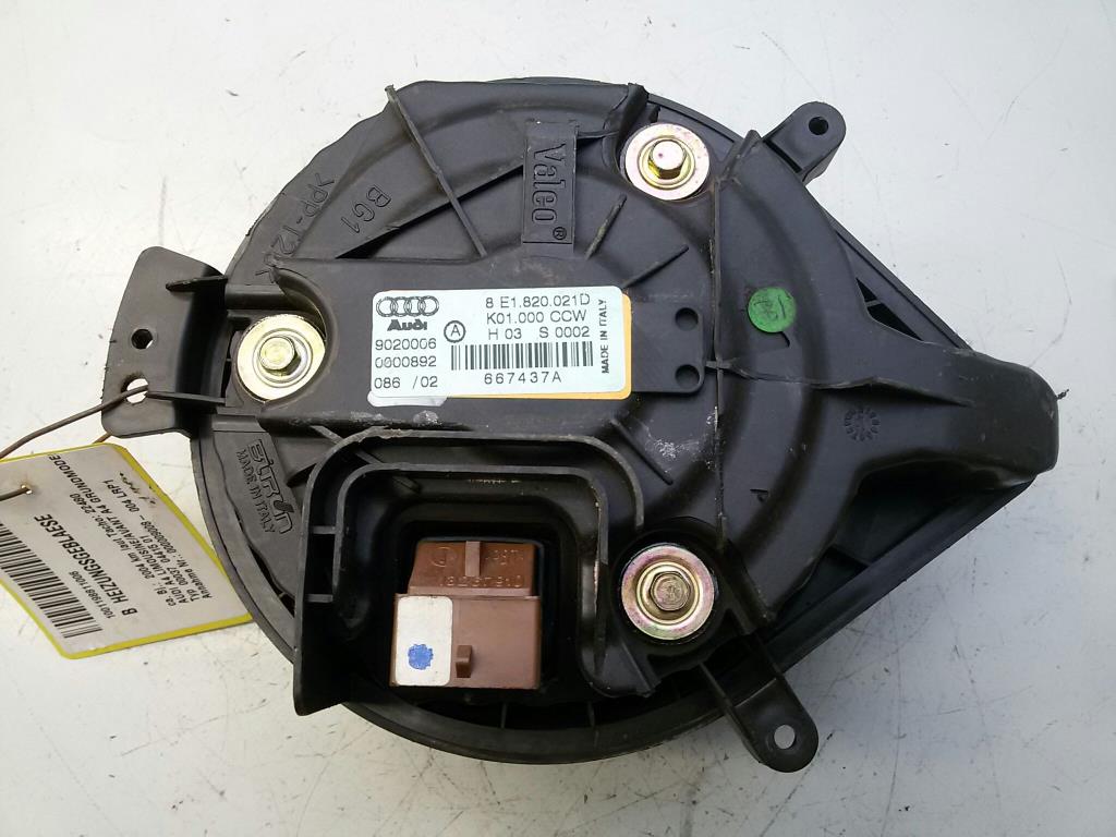 Audi A4 B6 8E Gebläsemotor Heizgebläsemotor 8E1820021D VALEO BITRUN BJ2004