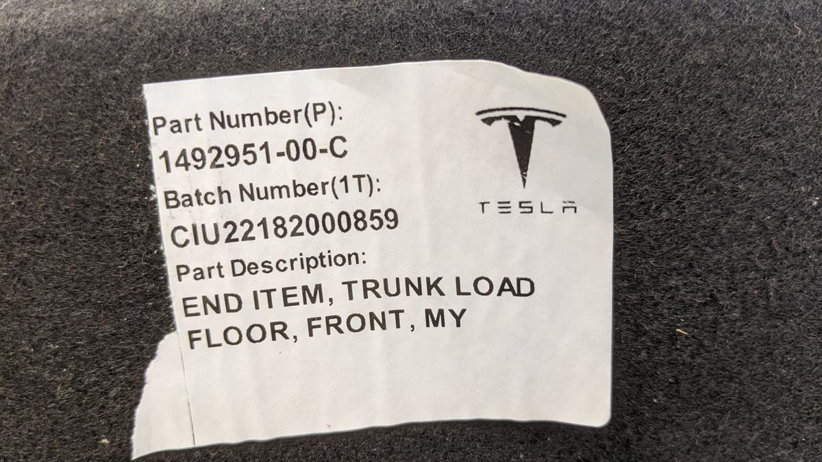 Kofferraumboden Bodenbelag Laderaumboden Ladeboden Teppich Tesla Model Y