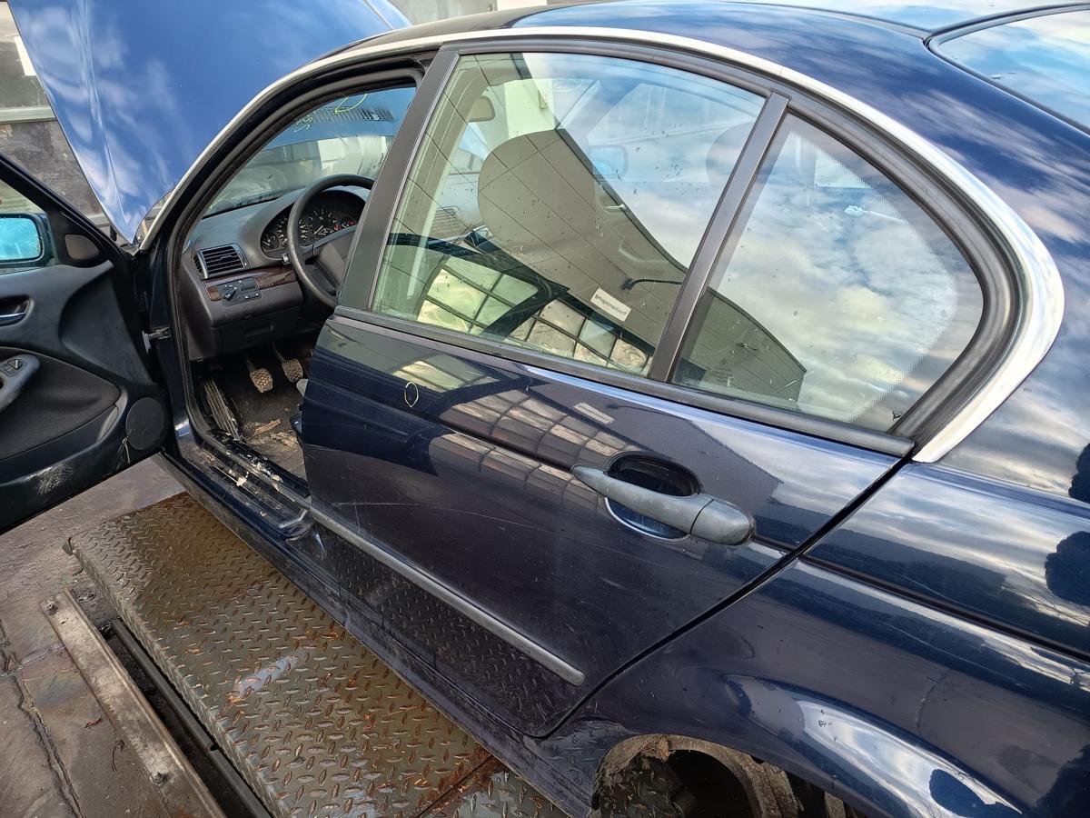BMW E46 Limo original T&uuml;r hinten links Fond 317/5 Orientblau Bj 2005