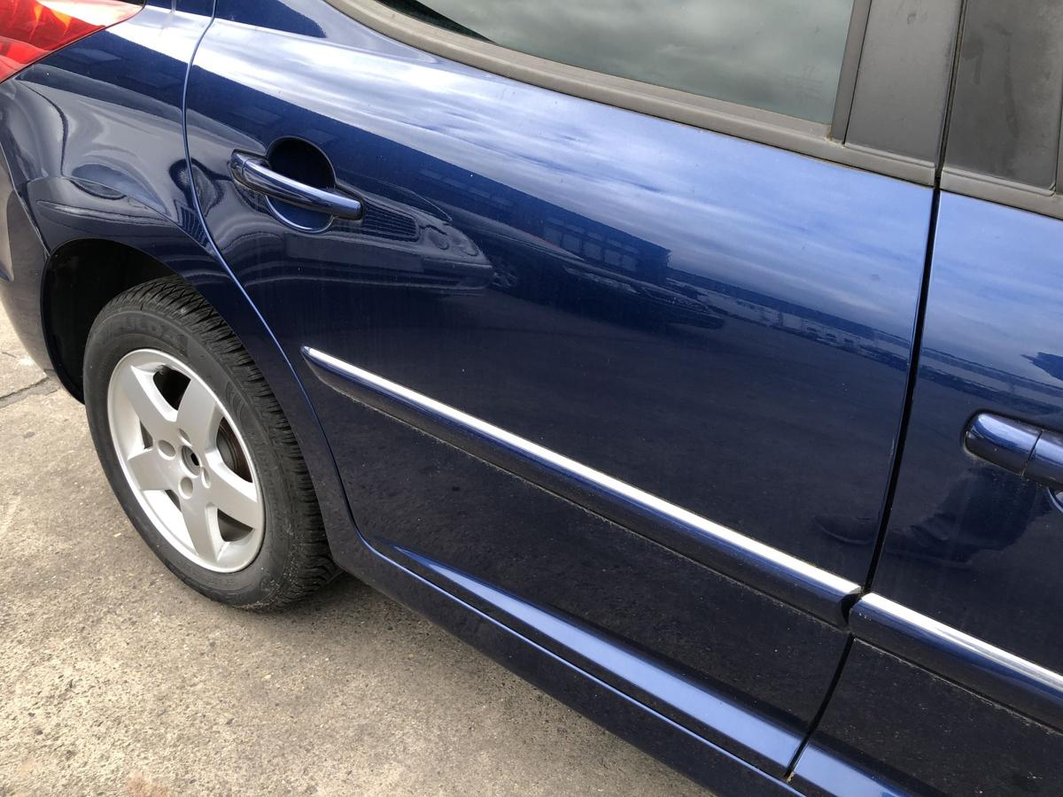 Peugeot 207SW T&uuml;r hinten rechts Fondt&uuml;r Kombi im Rohbau KPL Montebello blau