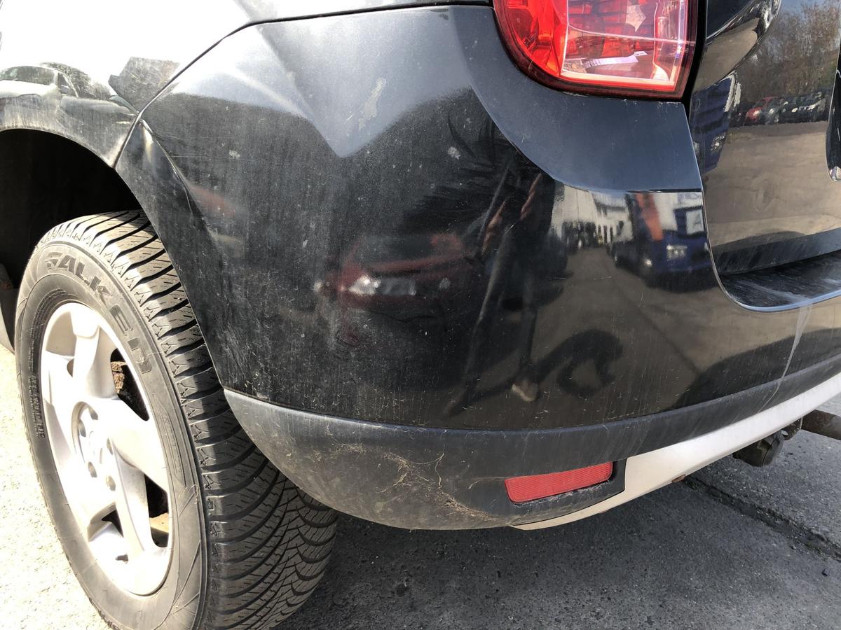 Dacia Duster 1 Typ HS Sto&szlig;f&auml;nger hinten Hecksch&uuml;rze NV676 Noir Nacre schwarz