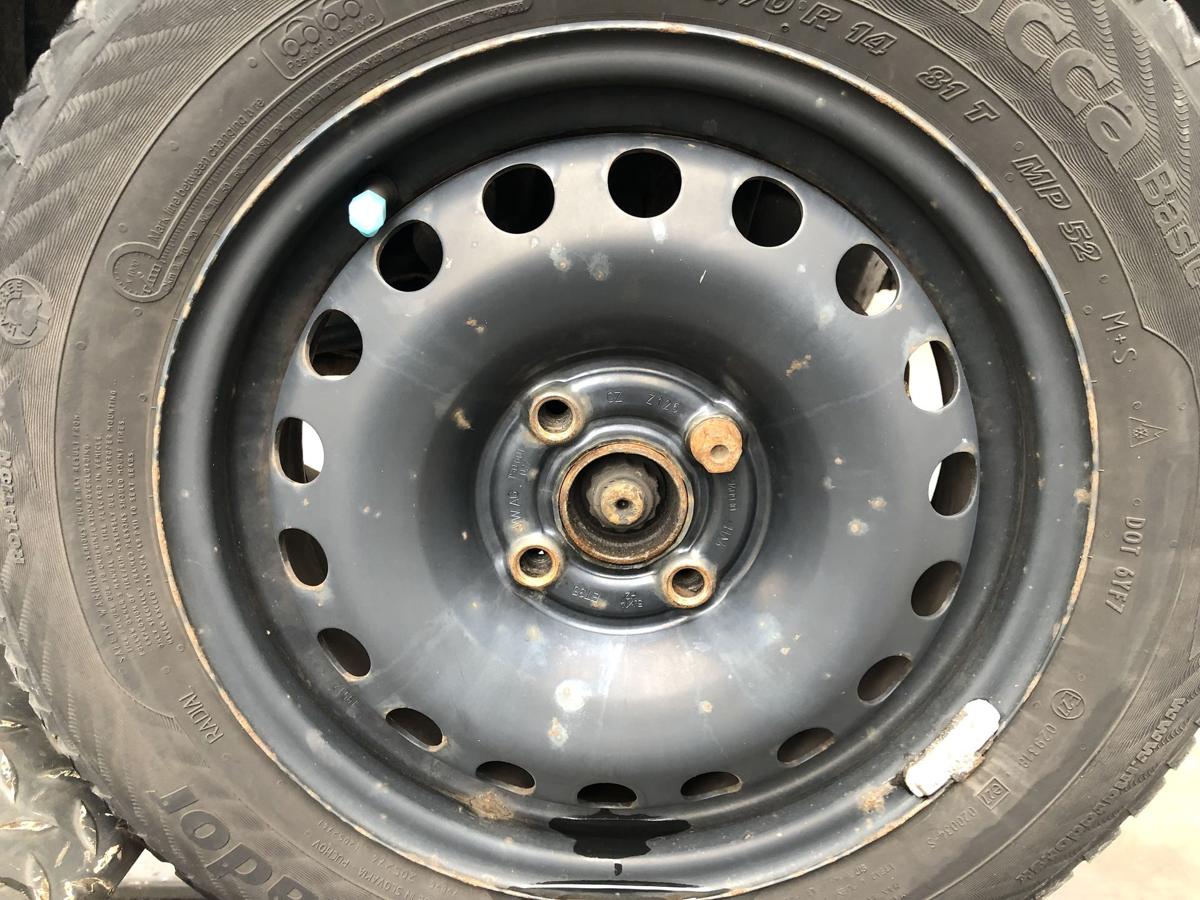 VAG Stahlfelgensatz 5x14 ET35 4x100 1S0601027 OHNE Reifen