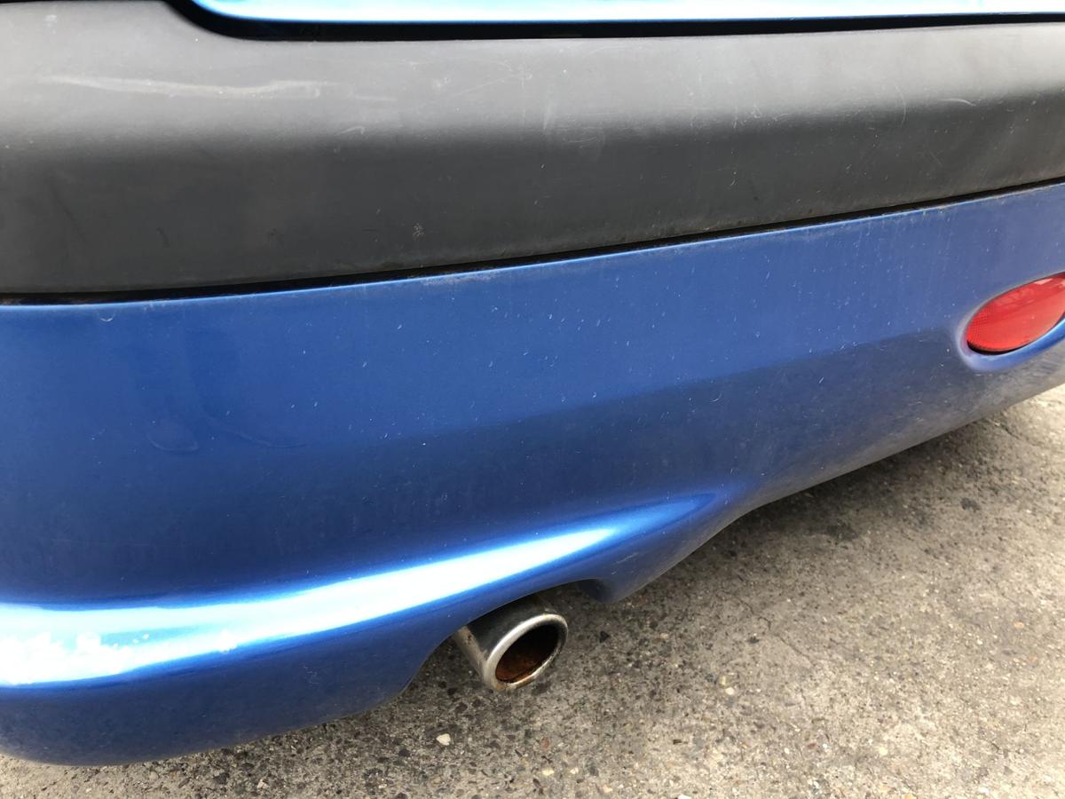 Peugeot 206CC Typ 2D Sto&szlig;f&auml;nger hinten Hecksch&uuml;rze KMF Poseidon Blau Metallic