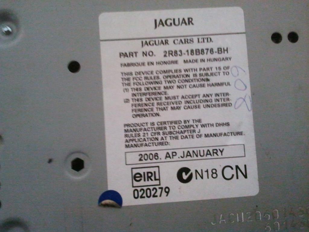 Jaguar S-Type CCX Bj2006 original Radio CD-Player 2R83-18B876-BG
