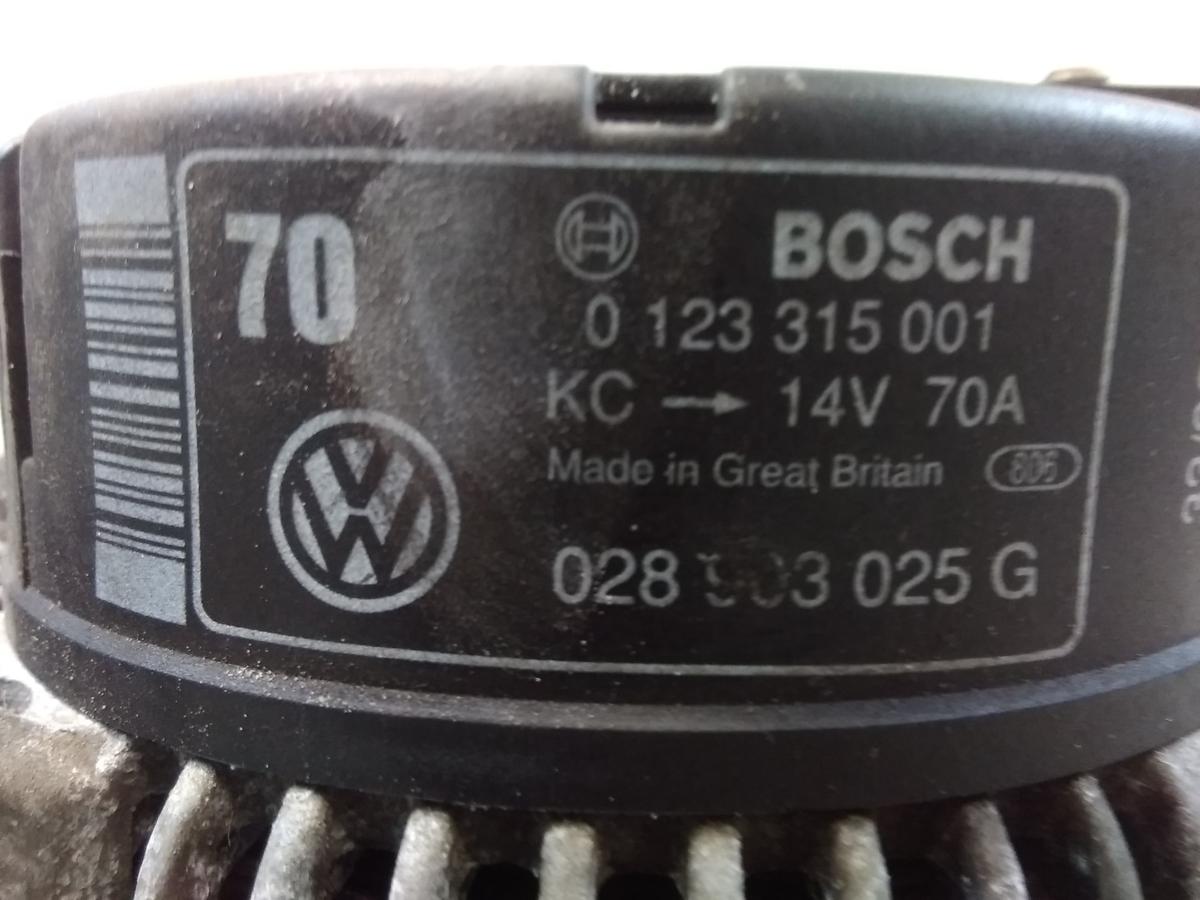 VW Vento orig Lichtmaschine Generator Bosch 70A 1.8 55kw AAM BJ1992 028903025G