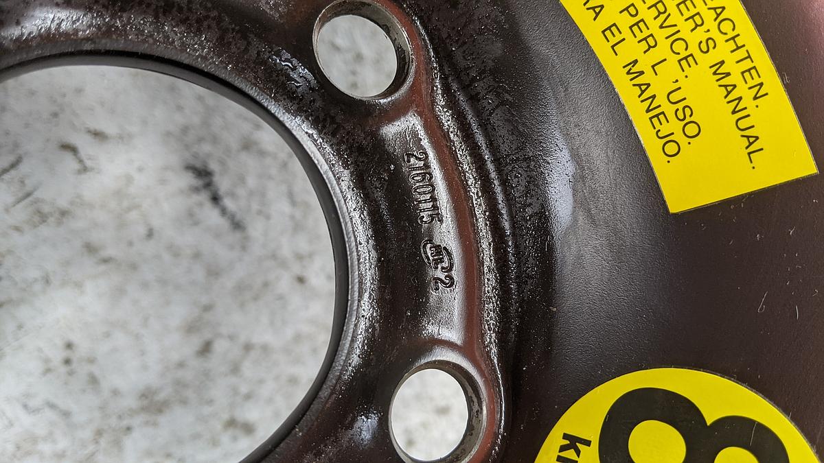 Opel Vectra C Notrad Reserverad Rad T115/70R16 92M 2160115