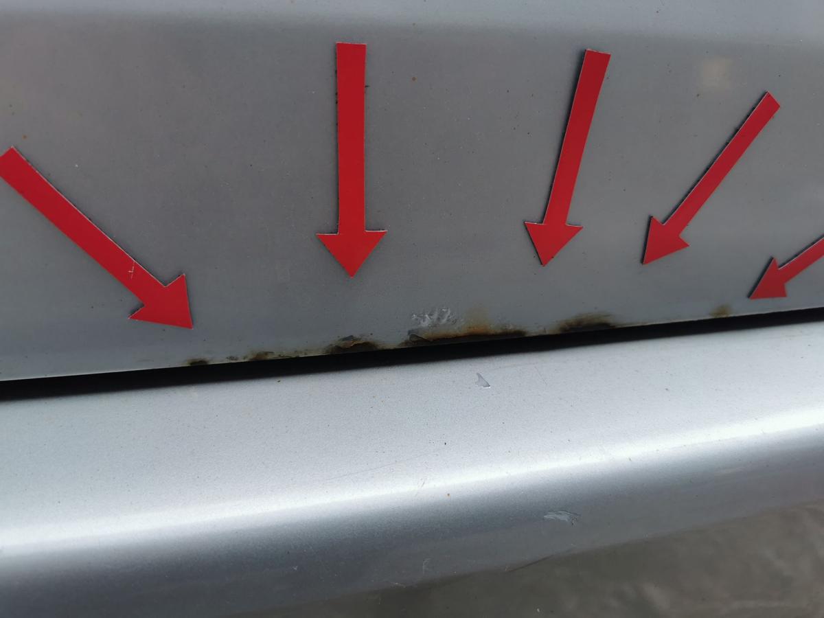 Mercedes E Klasse S211 Heckklappe Kofferklappe mit Scheibe Roh 744 Brillantsilber