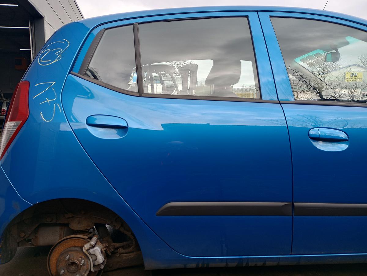 Hyundai i10 PA original Tür hinten rechts Alpine Blue met Bj 08-13