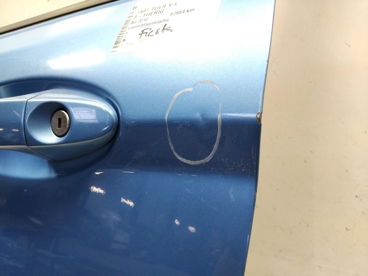 Ford Fiesta JA8 Tür vorn links Fahrertür 3-Türer visionblaumetallic BJ2010