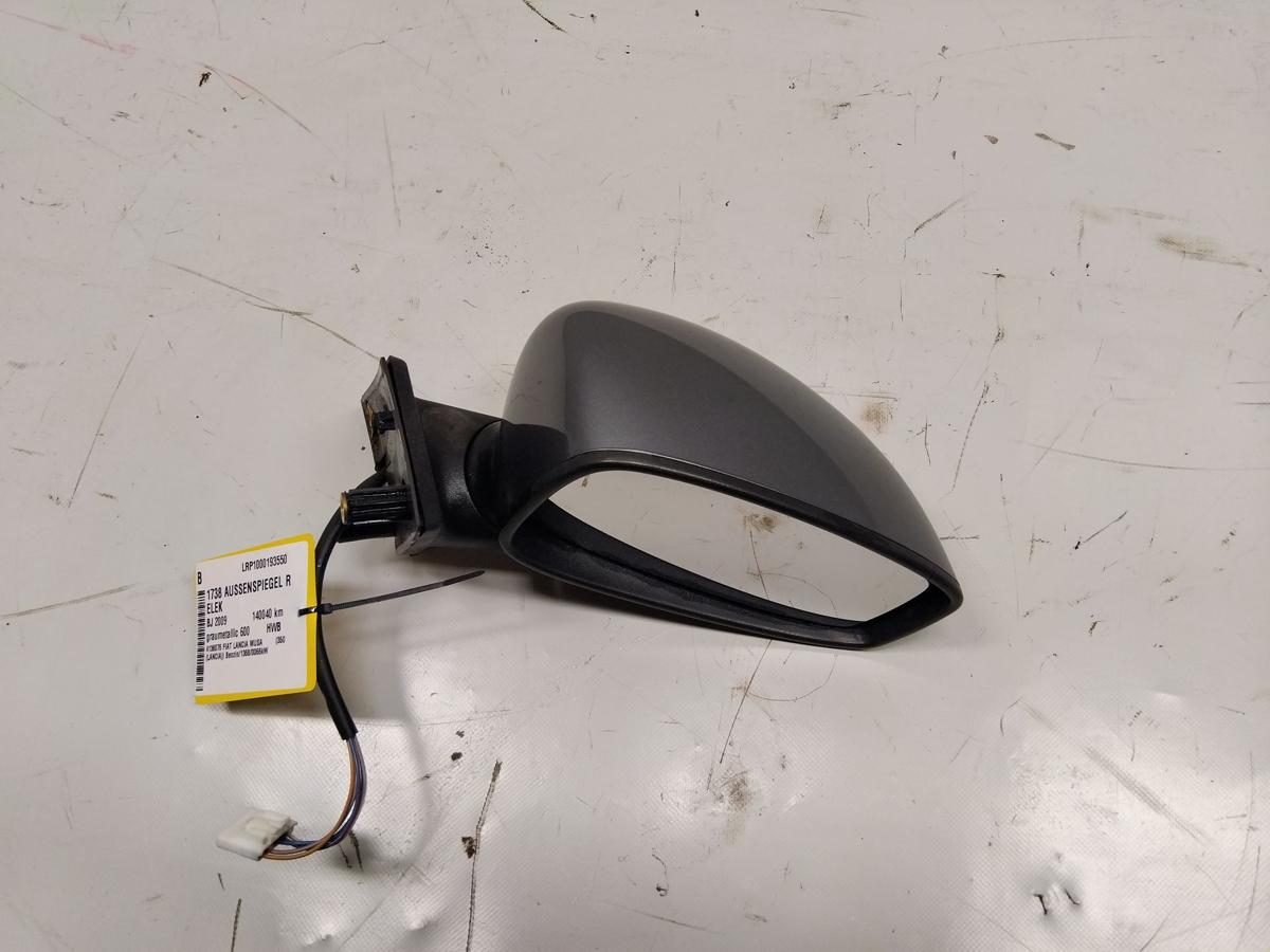 Lancia Musa original Au&szlig;enspiegel rechts elektrisch und beheizt Bj.2009 graumetallic