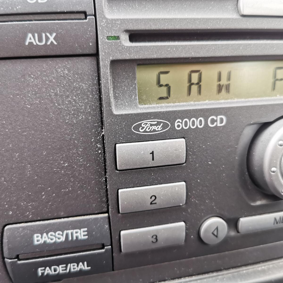 Autoradio Radio CD 6000CD Code fehlt Ford Fusion JU2 TEXT