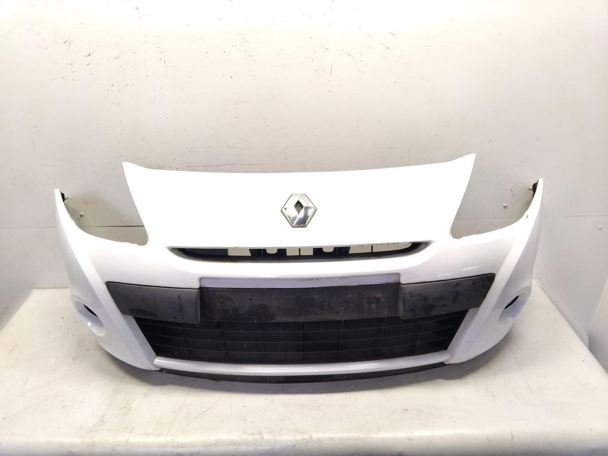 Renault Clio 3 Facelift original Sto&szlig;stange Sto&szlig;f&auml;nger vorn wei&szlig; OV369 BJ2009