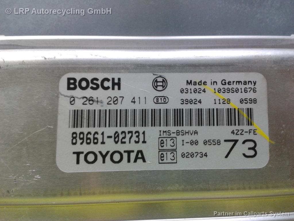 Toyota Corolla E12 original Steuergerät Motor 8966102731 0261207411 BOSCH BJ2004