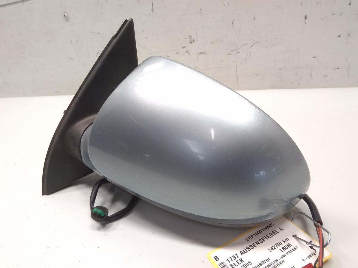 VW Passat 3C B6 orig.Au&szlig;enspiegel links elektrisch & beheizt 6pol BJ2005 LB5M arcticbluesilver