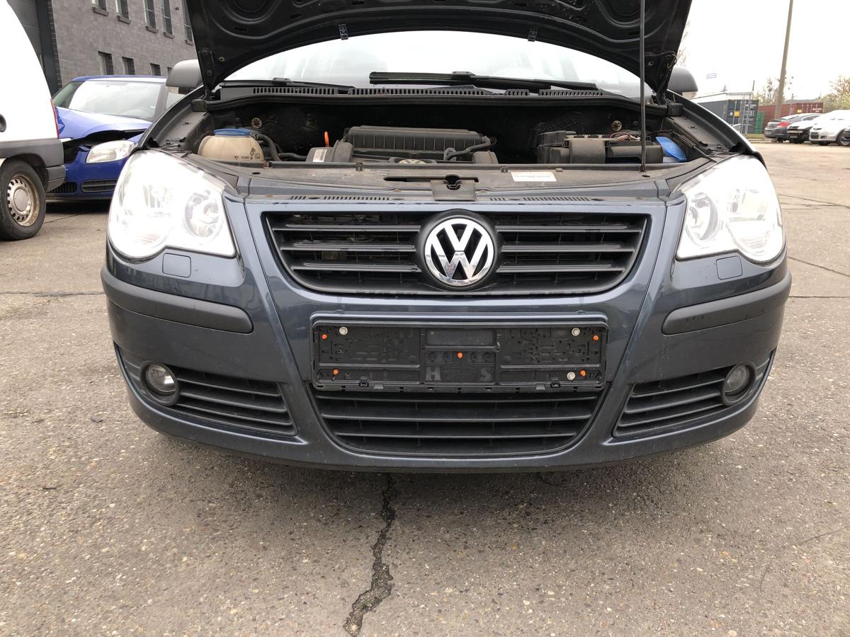 VW Polo 9N3 Sto&szlig;f&auml;nger vorn Frontsch&uuml;rze mit Nebel SRA LC7V Blue Anthrazit