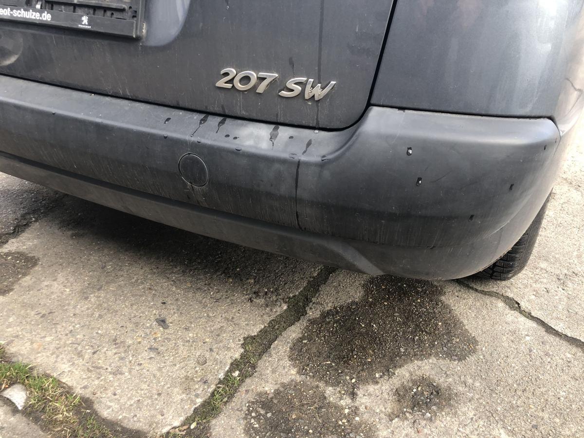 Peugeot 207 SW Typ WE Sto&szlig;f&auml;nger hinten Hecksch&uuml;rze Hecksto&szlig;stange KTH grau