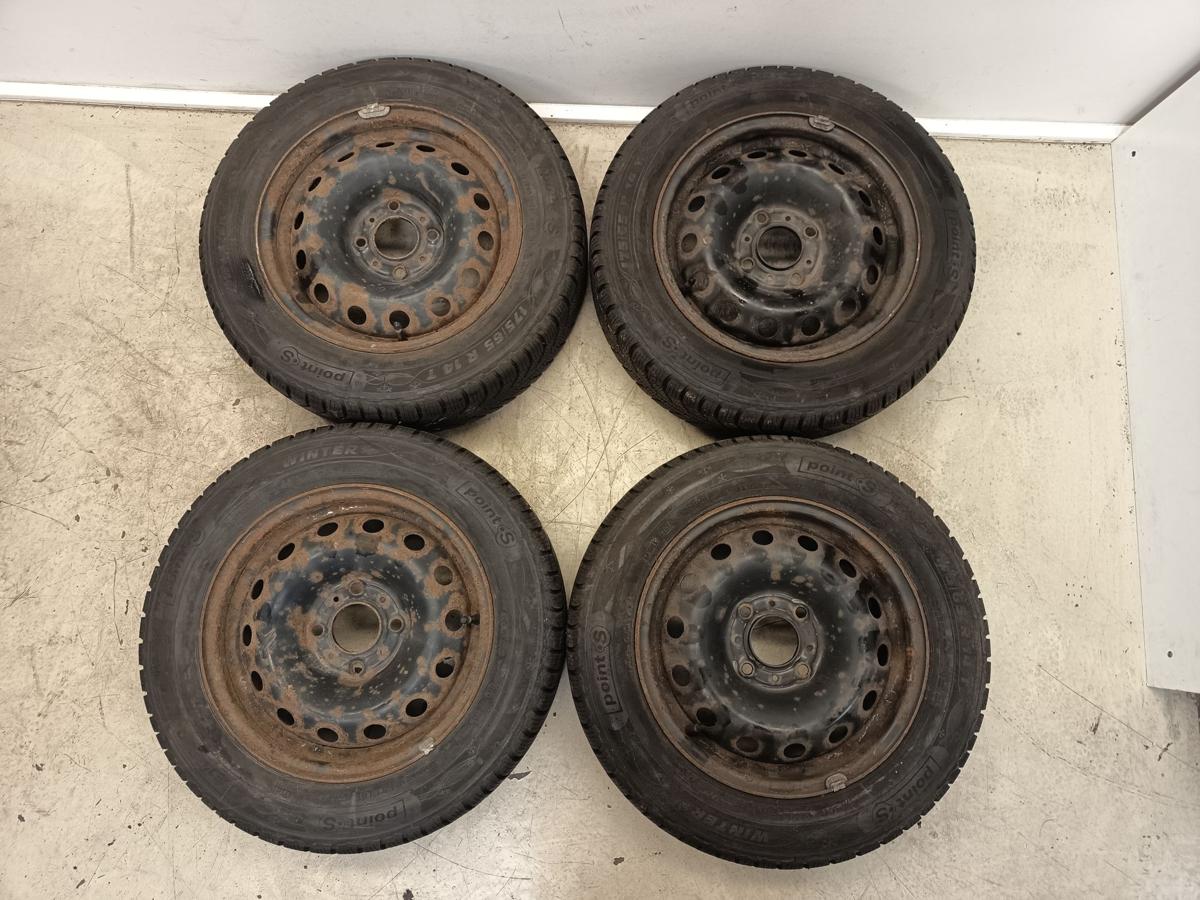 Citroen C2 JKFV orig Satz Stahlfelgen 5,5x14 ET24 mit Reifen 175/65 R14 Bj 2009