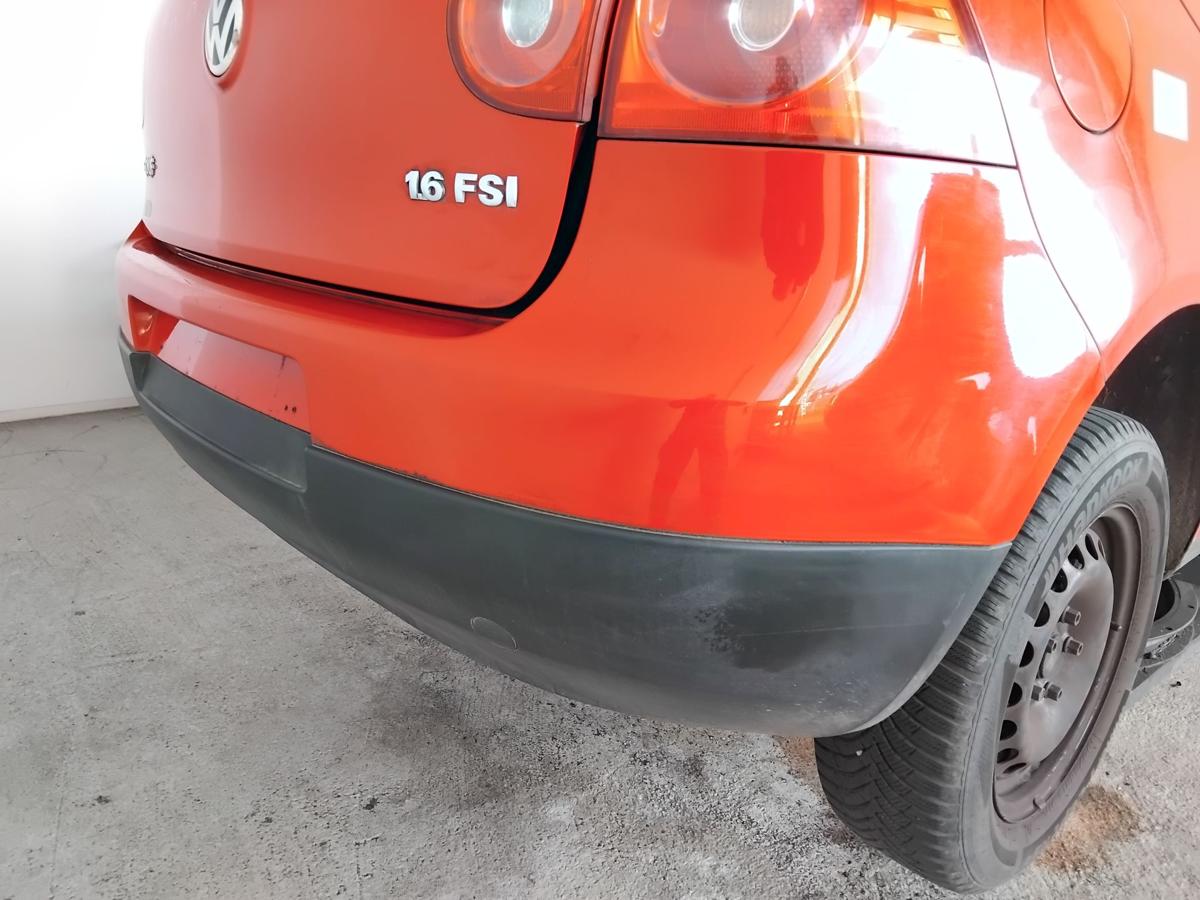 VW Golf 5 1K orig.Stossf&auml;nger Sto&szlig;stange hinten tornadorot LY3D Flie&szlig;heck BJ2004